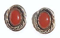 Carnelian earrings, by Bruce Moffitt