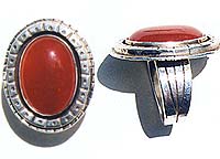 carnelian rings by bruce moffitt