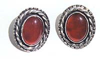 Carnelian earrings, by Bruce Moffitt