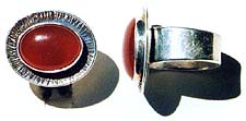 carnelian rings by bruce moffitt