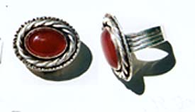 carnelian rings by bruce moffitt