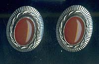 Carnelian earrings, by Bruce Moffitt