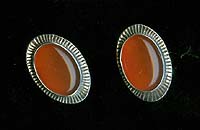 Carnelian earrings, by Bruce Moffitt