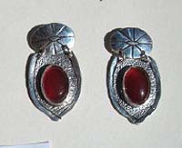 Carnelian earrings, by Bruce Moffitt