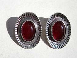 Carnelian earrings, by Bruce Moffitt